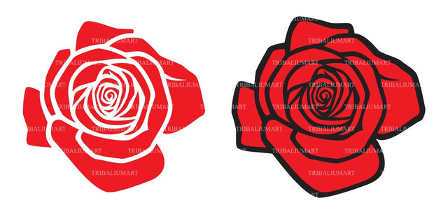Red rose SVG TribaliumArtSF 