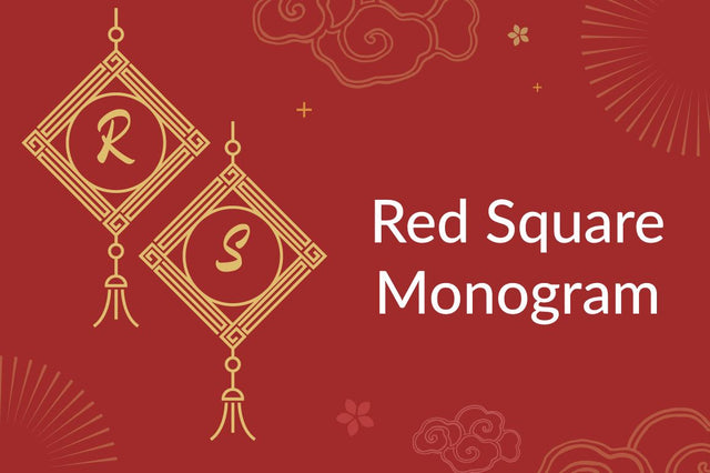 Red Square Monogram Font Attype studio 