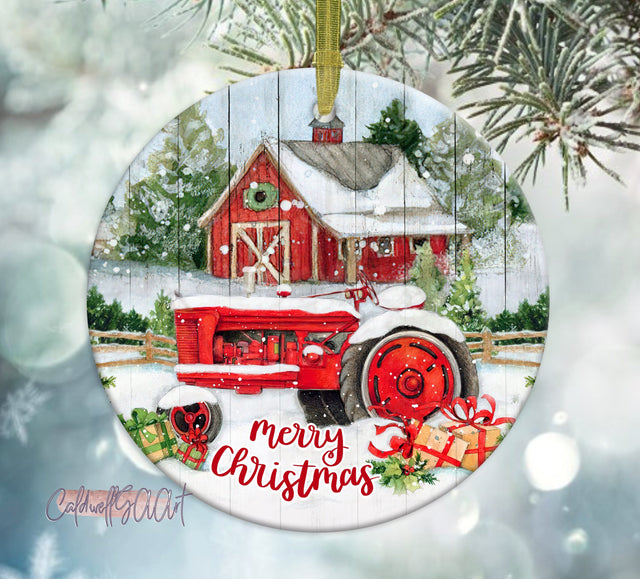 Red Tractor and Trees Christmas png ', Christmas Sublimation, Winter Sublimation, Digital Downloads, Christmas png, Red truck png Sublimation CaldwellArt 