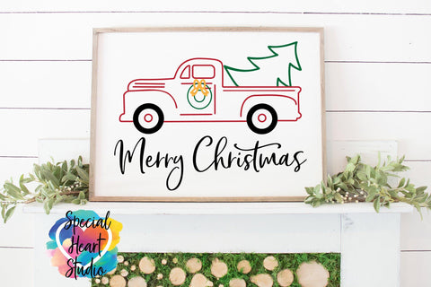 Red Truck Christmas SVG Special Heart Studio 