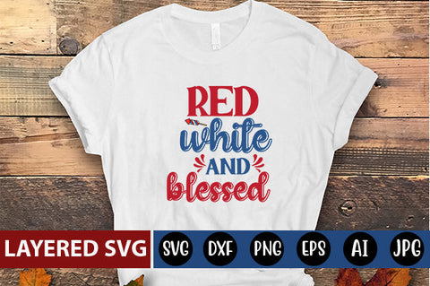 red white and blessed SVG cut file SVG Blessedprint 