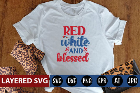 red white and blessed SVG cut file SVG Blessedprint 