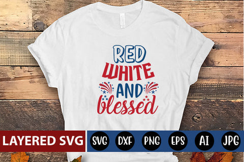 red white and blessed SVG cute file SVG Blessedprint 