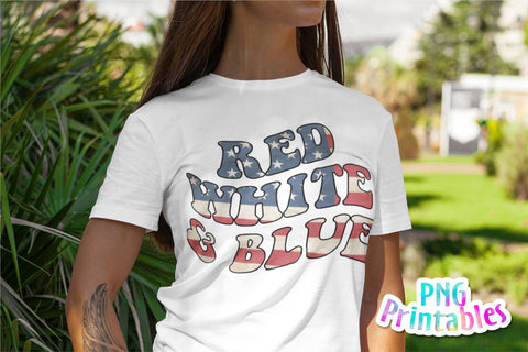 Red White and Blue png - Fourth of July png - Print File - July 4th Sublimation Design - Patriotic png - Digital Download Sublimation Svg Cuttables 