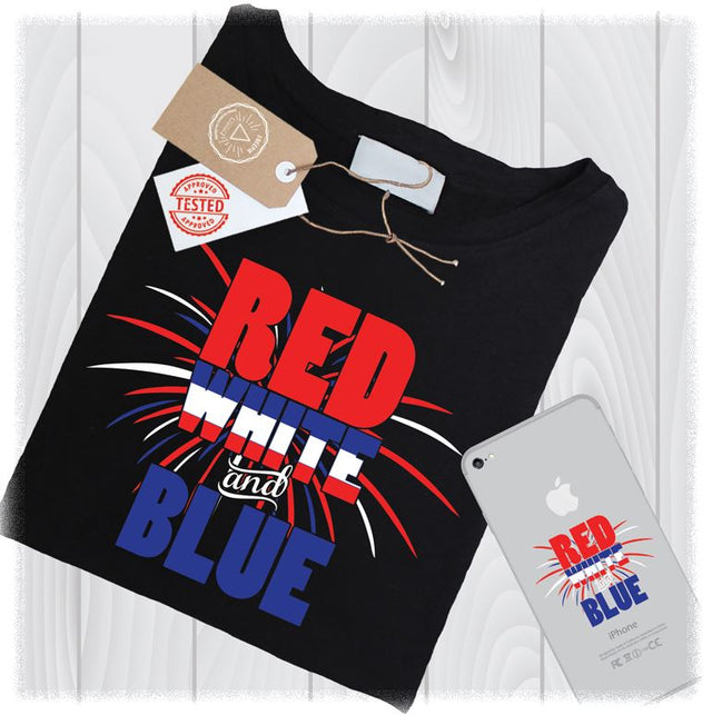 Red White and Blue SVG Files 4th of July Patriotic Designs - Red White and Blue Clipart - Instant Download SVG My Sew Cute Boutique 