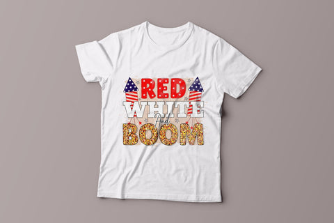 Red White and Boom, Patriotic PNG Sublimation Sublimation CraftLabSVG 