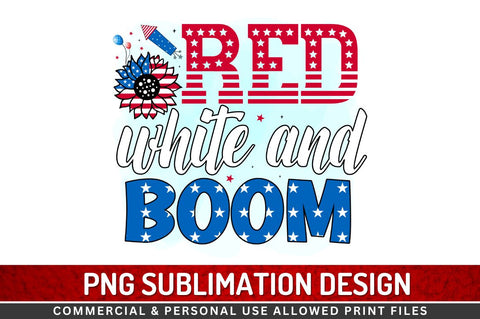 Red white and boom Sublimation PNG Sublimation Regulrcrative 