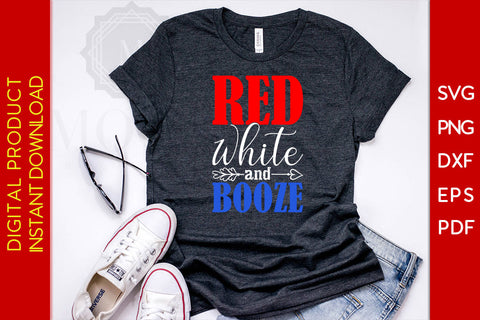 Red White And Booze 4th Of July SVG PNG PDF Cut File SVG Creativedesigntee 