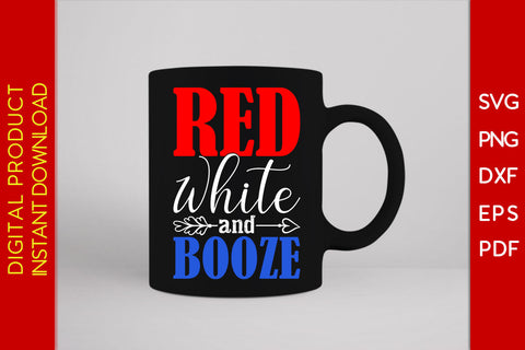 Red White And Booze 4th Of July SVG PNG PDF Cut File SVG Creativedesigntee 