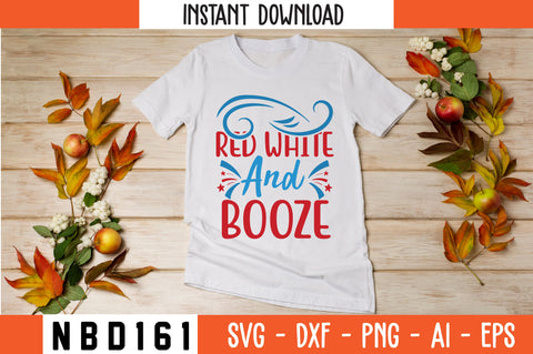 Red White and Booze Svg Design SVG Nbd161 