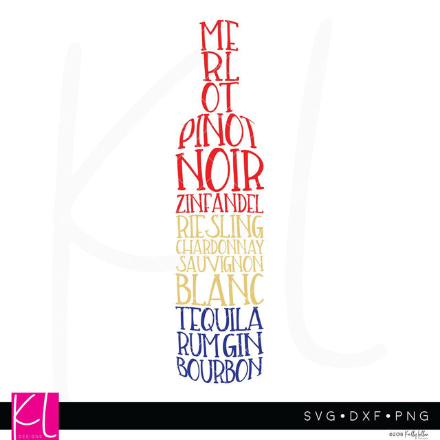 Red White and Booze SVG Kelly Lollar Designs 