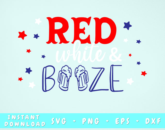 Red White and Booze SVG SVG HappyDesignStudio 