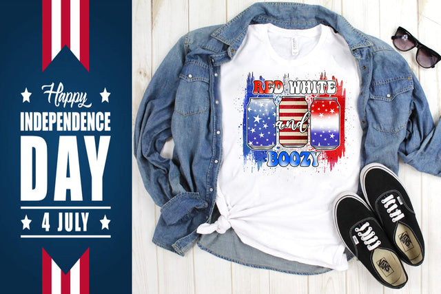 Red White and Boozy Beer 4th of July Sublimation SVG Svgcraft 