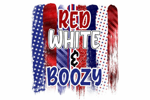 Red White and Boozy PNG | 4th of July Sublimation Sublimation B Renee Design 