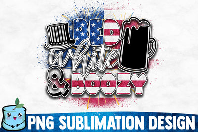 Red White And Boozy Sublimation Design Sublimation MintyMarshmallows 