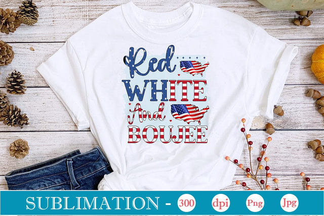 Red White And Boujee Sublimation SVGs,Quotes and Sayings,Food & Drink,On Sale, Print & Cut Sublimation DesignPlante 503 