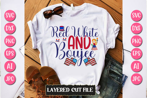 Red White And Boujee SVG Cut File SVG Newmockups 
