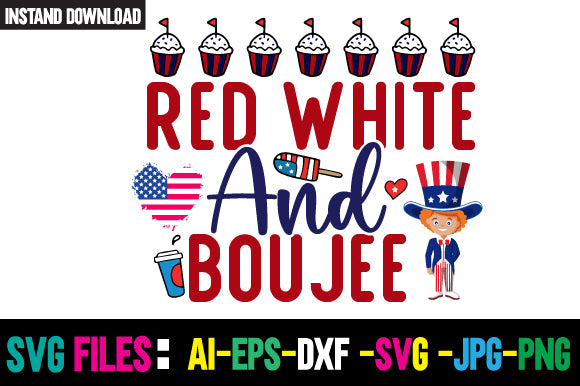 Red White And Boujee SVG Cut File SVG Newmockups 