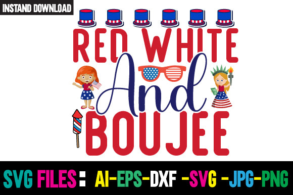 Red White And Boujee SVG Cut File SVG Newmockups 