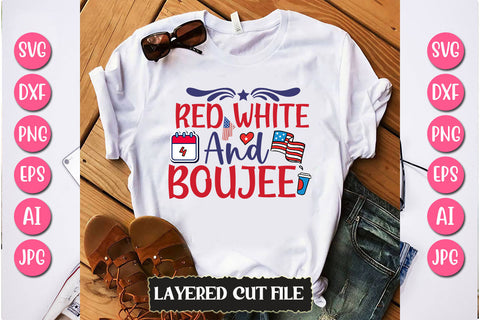 Red White And Boujee SVG Cut File SVG Newmockups 