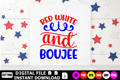 Red White And Boujee SVG Shahin alam 