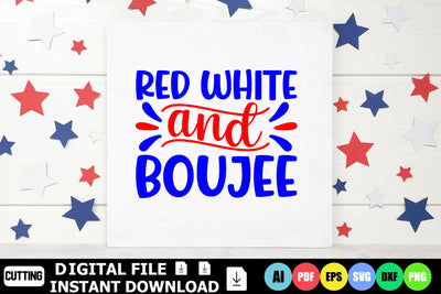 Red White And Boujee SVG Shahin alam 