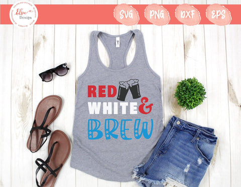 Red White And Brew / Red White & Brew - SVG, PNG, DXF, EPS SVG Elsie Loves Design 