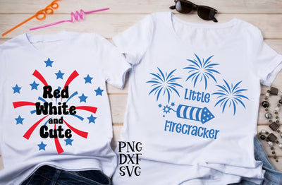 Red white and cute, Little firecracker SVG Calico Creations Svg 