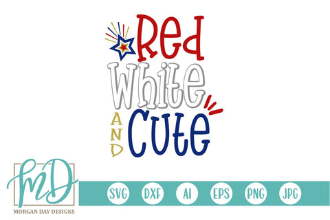 Red White and Cute SVG Morgan Day Designs 
