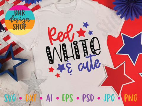 Red White and Cute SVG SVG BNRDesignShop 