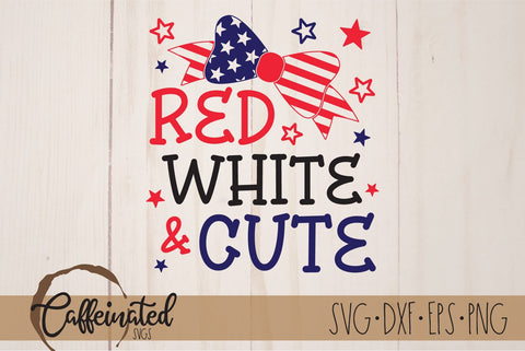 Red White and Cute SVG SVG Caffeinated SVGs 