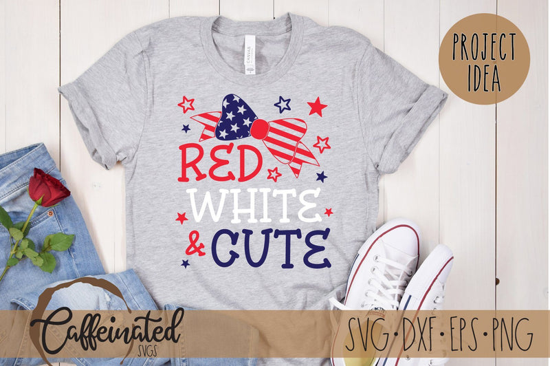 Red White and Cute SVG - So Fontsy