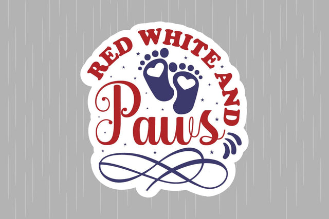 Red White And Paws SVG SVG designmaster24 