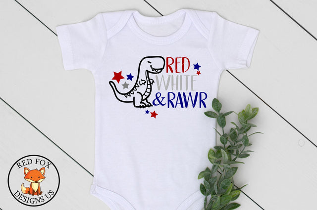 Red White and Rawr SVG | 4th of July | Fourth of July SVG RedFoxDesignsUS 