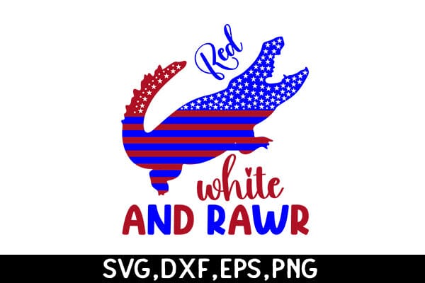 Red White And Rawr SVG Angelina750 