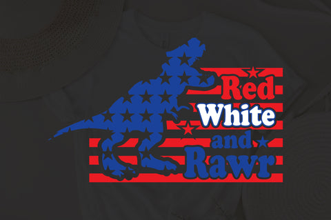 Red White And Rawr SVG, Fourth of July SVG, Independence day SVG, 4th of July Funny Quote SvG, American T-Rex SvG, Patriotic SvG SVG Fauz 