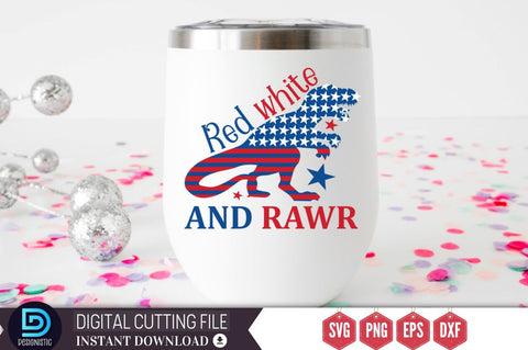 Red white and rawr SVG SVG DESIGNISTIC 