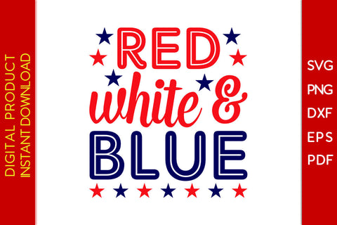Red White & Blue 4th Of July SVG PNG PDF Cut File SVG Creativedesigntee 