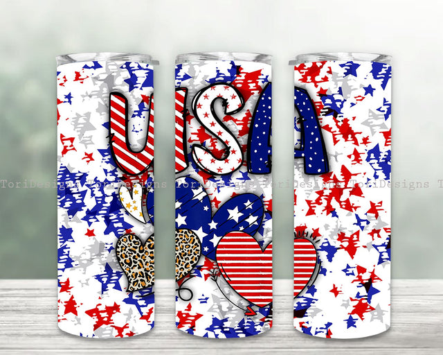 Red White Blue Tumbler PNG 20oz Skinny Tumbler Sublimation Designs American Flag png Tumbler, American Flag Tumbler Wrap Digitals Download Sublimation ToriDesigns 