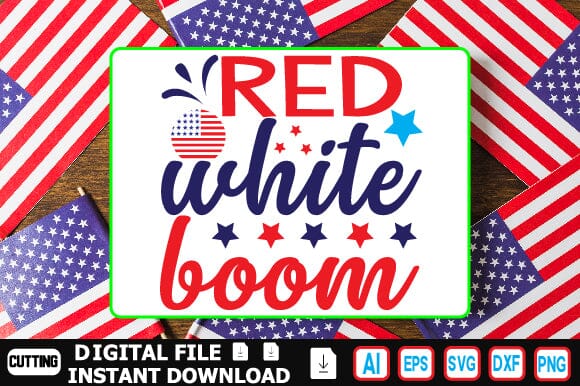 Red White Boom SVG Craftlabsvg24 