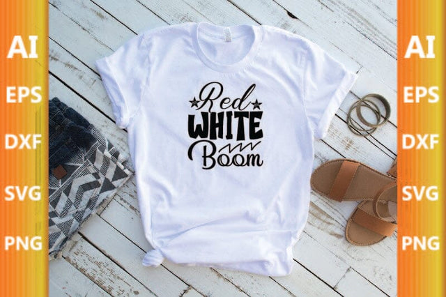 Red White Boom SVG CraftlabSvg29 