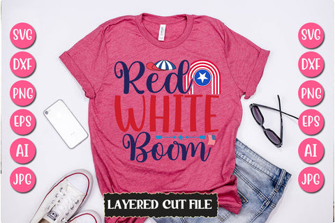 Red White Boom SVG Cut File SVG Newmockups 