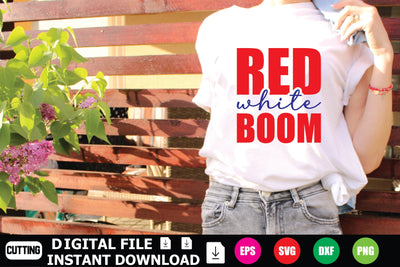 Red White Boom SVG Shahin alam 