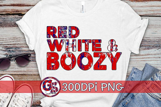 Red White & Boozy PNG for Sublimation-July 4th PNG Sublimation Greedy Stitches 