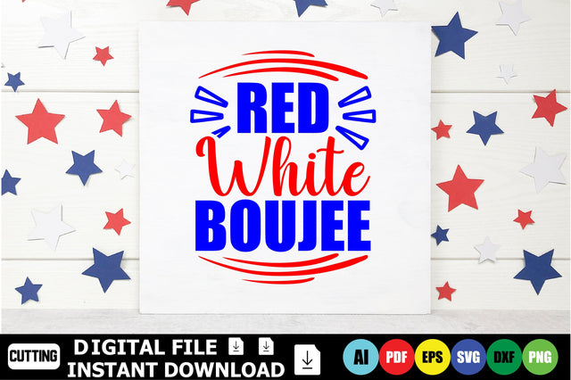 Red White Boujee SVG Shahin alam 