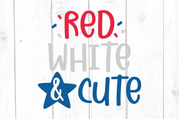Red, White & Cute Svg SVG cricutfilesmg 