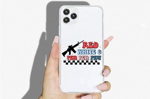 Red White & Pew Pew Pew Sublimation Creativeart88 