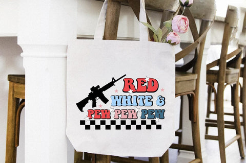 Red White & Pew Pew Pew Sublimation Creativeart88 