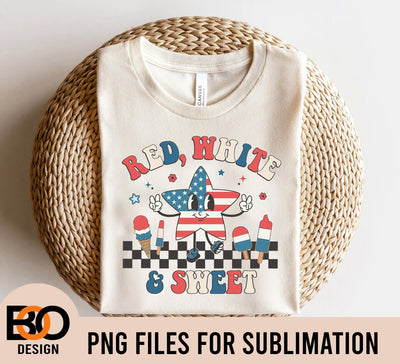 Red White & Sweet 4th of July Groovy Png , USA, Patriotic Png, Trendy 4th of July, July 4th,Red White and Sweet Png, 4th Of July Png, Retro 4th Of July Png, Patriotic Png, America Retro Png Sublimation BOO-design 