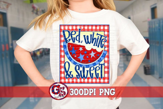 Red White & Sweet Watermelon PNG for Sublimation Sublimation Greedy Stitches 